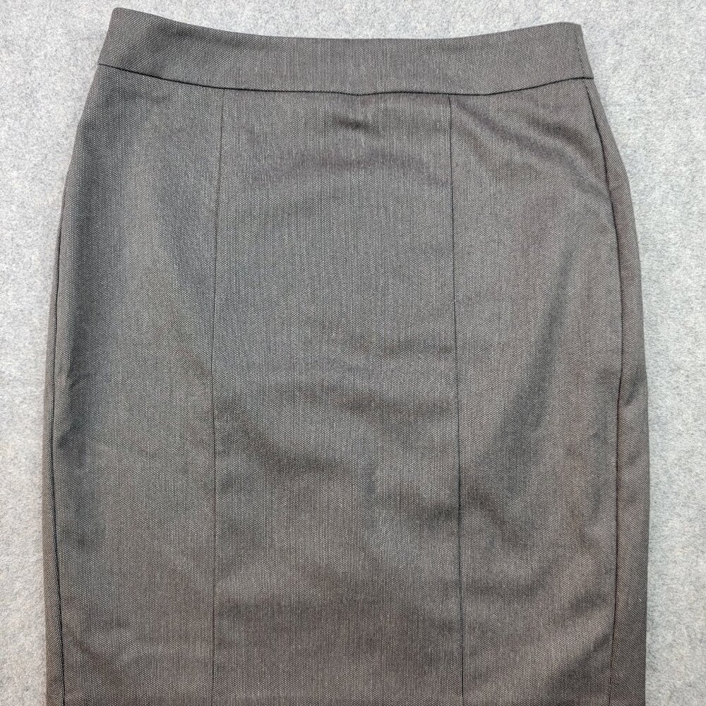 Ann Taylor Petite Skirt Womens 4P Pencil Lined Stretch Back Zip Career Work